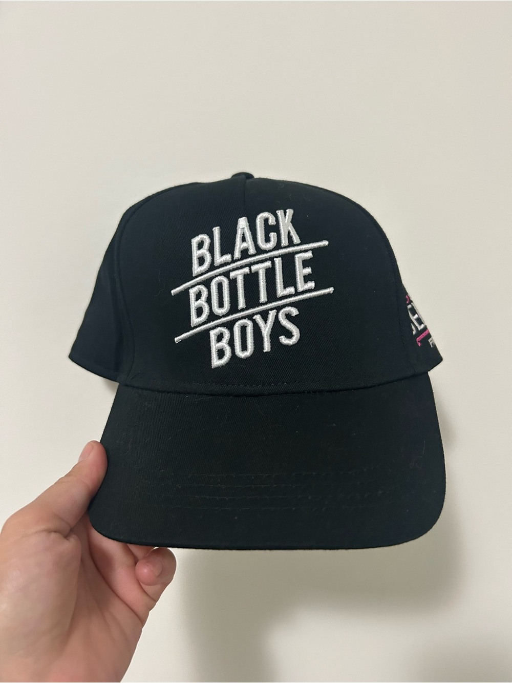 BLACK BOTTLE BOYS Luc Belaire RARE France Black Snapback Cap/Hat